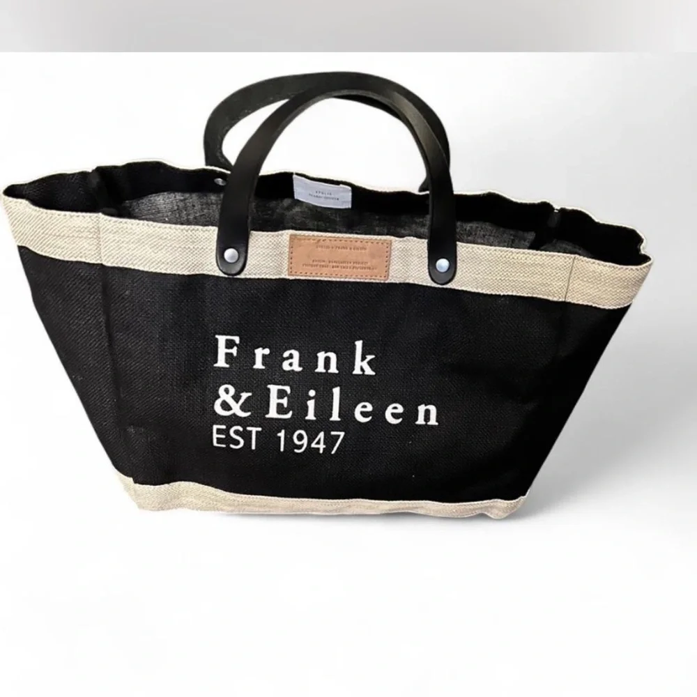 Large Frank & Eileen farmers market tote leather logo canvas limited fall